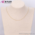 42614- Xuping Simple Design Women Fashion Gold Thin Chain Bead Collares